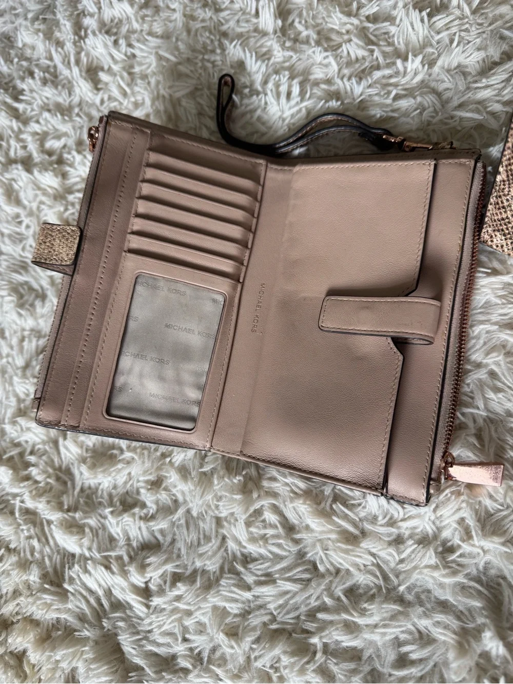 Michael Kors Oyster embossed leather medium Mercer messenger bag with wallet